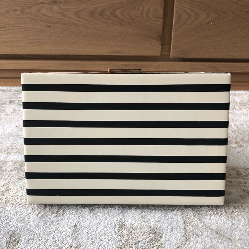 Kate Spade Toucan Parrot Striped Clutch Bag - Picture 4 of 6